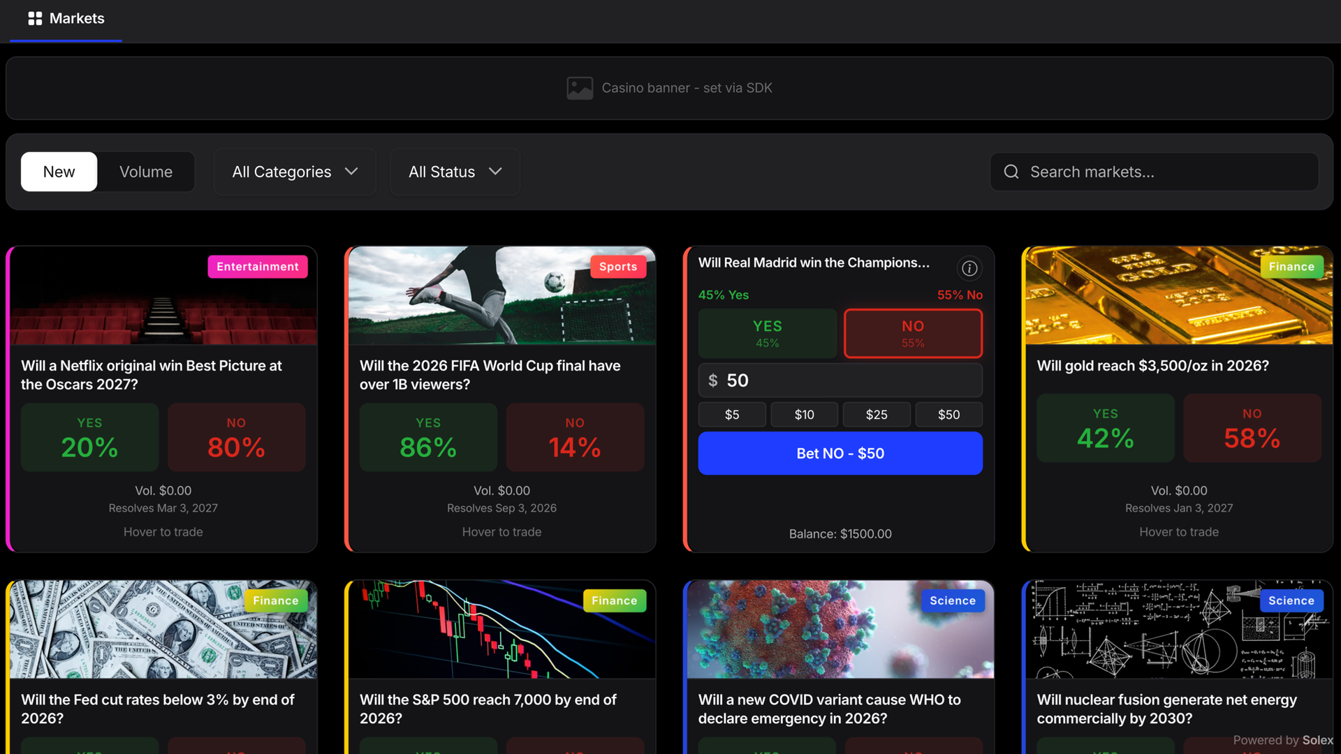 Prediction Markets Platform